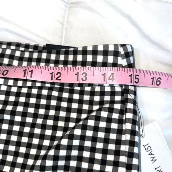 Amanda & Chelsea Womens Gingham Check Black/White Pants Size 2 - Picture 8 of 11